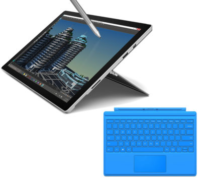 Microsoft Surface Pro 4 256 GB & Bright Blue Typecover Bundle